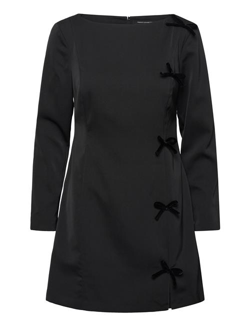 French Connection Fenix Satin Bow Ls Dress French Connection Black