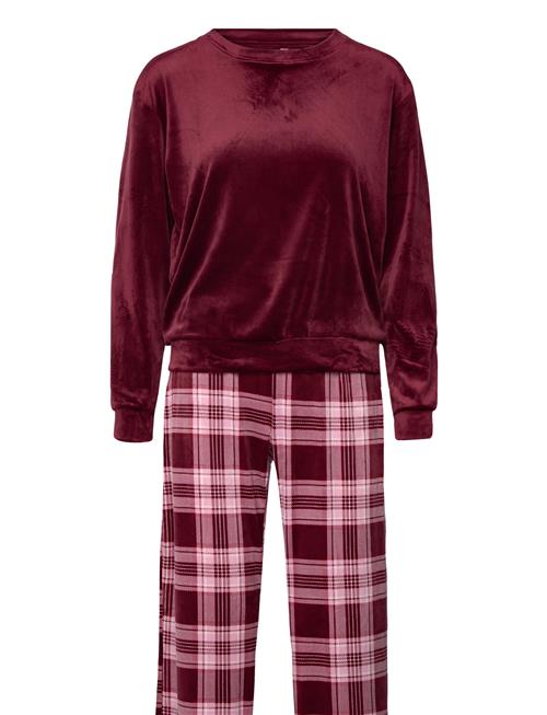 Hunkemöller Velvet Pyjama Set Hunkemöller Burgundy