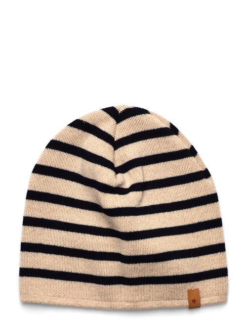 Huttelihut Beanie Stripe Wool Knit Huttelihut Beige