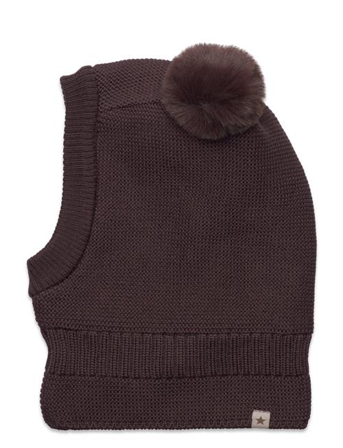 Huttelihut Balaclava Windstop W. Pompoms Huttelihut Brown