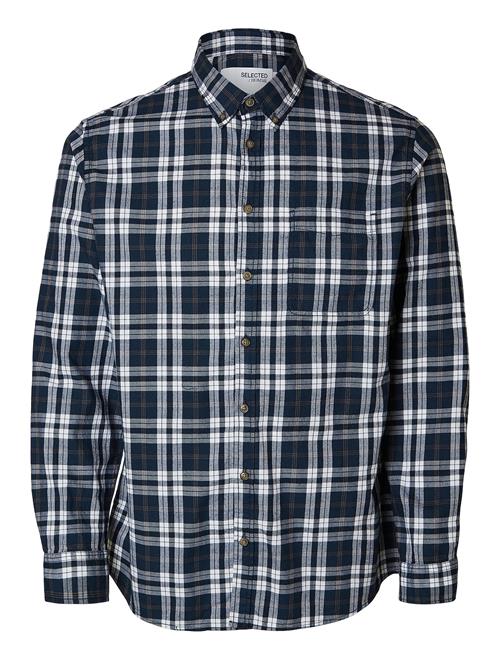 Slhslim-Dan Flannel Shirt Ls O Selected Homme Navy