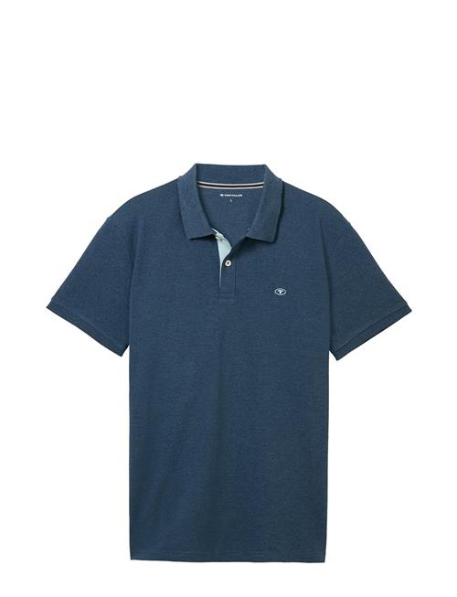 Basic Polo With Contrast Tom Tailor Blue