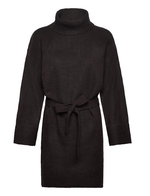 Vila Virolfie L/S Tie Belt Knit Dress - Noos Vila Black