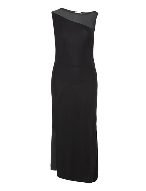 Fluid Jersey Panel Midi Dress Calvin Klein Black