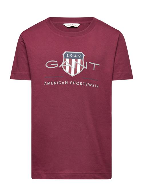 GANT Archive Shield Ss T-Shirt GANT Burgundy