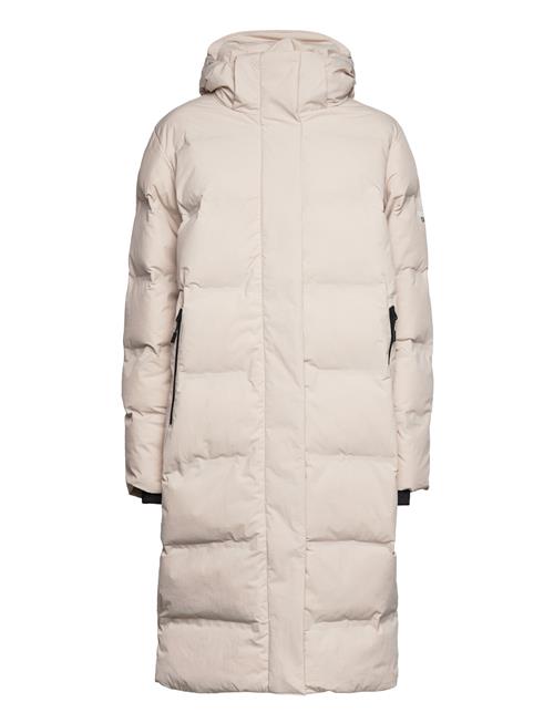 Superdry Sport Hooded Longline Puffer Jacket Superdry Sport Beige