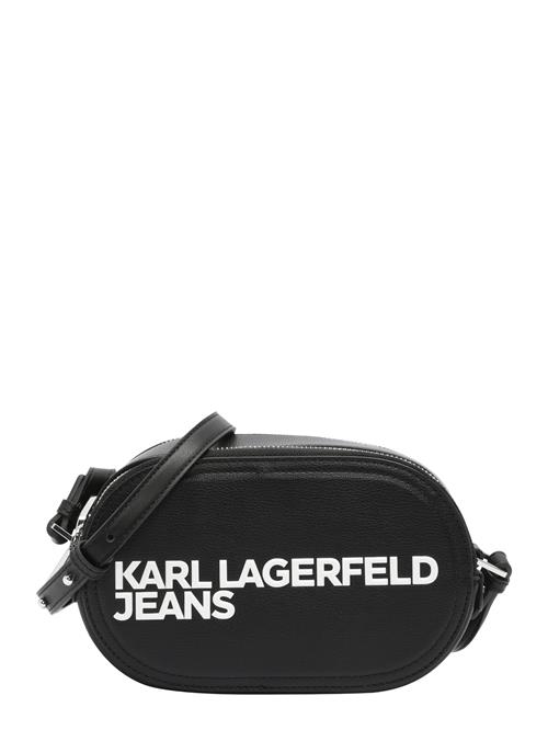 KARL LAGERFELD JEANS Skuldertaske 'ESSENTIAL'  sort / hvid