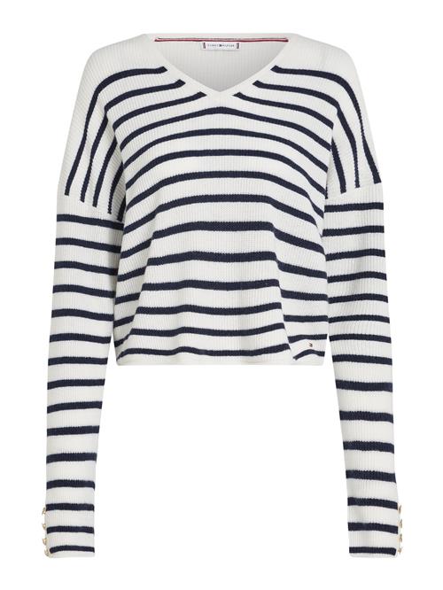 TOMMY HILFIGER Pullover  marin / hvid