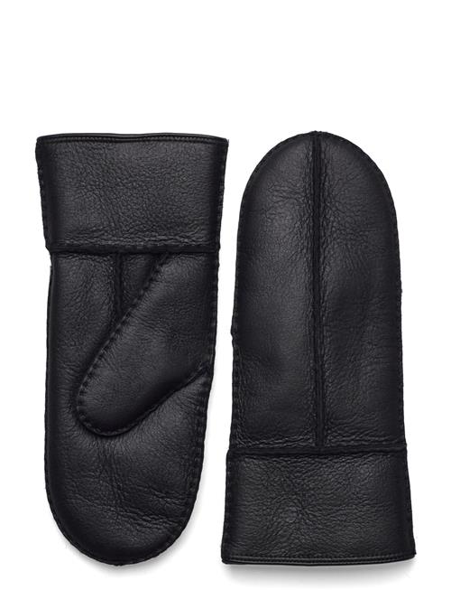 GANT Leather Shearling Mittens GANT Black