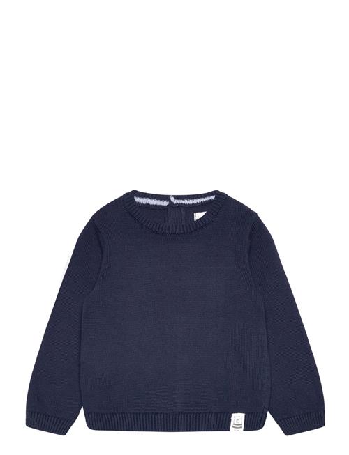 Mango Round-Neck Knitted Sweater Mango Navy