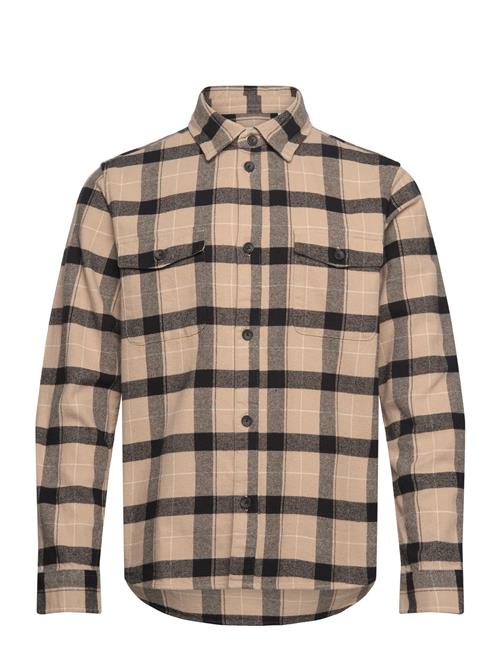 Les Deux Lennon Flannel Check Overshirt Les Deux Beige