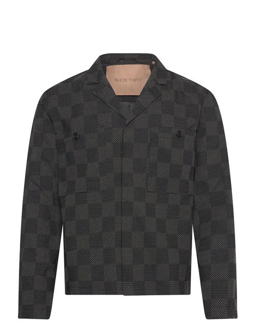 Cosimo Japanese Sashiko Check Rue De Tokyo Black