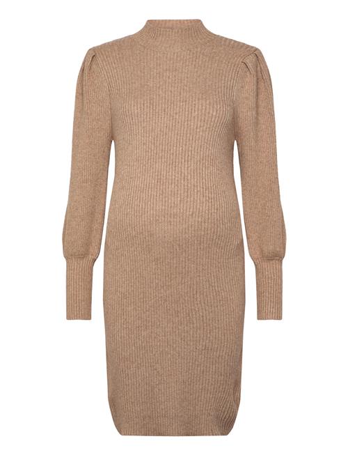 Olmkatia L/S Dress Knt Noos Only Maternity Beige