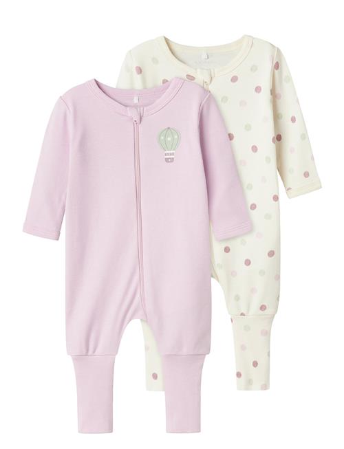 Nbfnightsuit 2P Zip Ff Jet Dot Noos Name It White