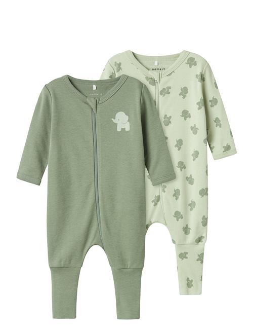 name it Nbmnightsuit 2P Zip Ff Sea Elephant Noos Name It Green