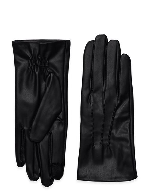 Mango Gloves With Gathered Detail Mango Black