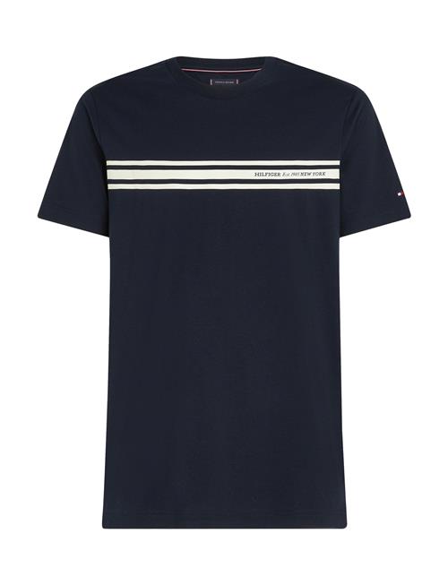 Central Chest Stripe Tee Tommy Hilfiger Navy