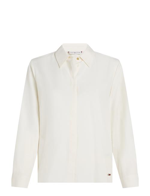 Soft Viscose Regular Ls Shirt Tommy Hilfiger White