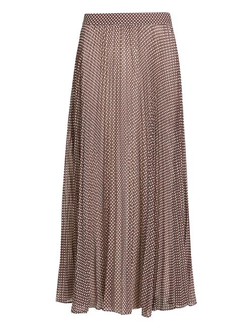 Tommy Hilfiger Ruffle Sunray Pleated Long Skirt Tommy Hilfiger Burgundy