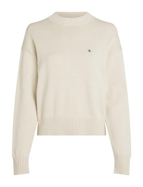 Calvin Klein Jeans Monogram Embro Crewneck Sweater Calvin Klein Jeans Cream