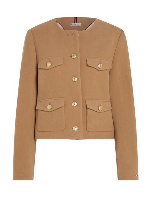 Tommy Hilfiger Crop Wool Gold Button Jacket Tommy Hilfiger Beige