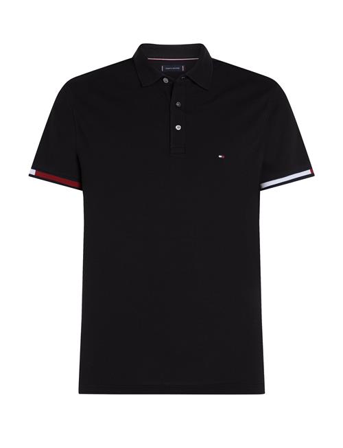 Se Flag Cuff Slim Polo Tommy Hilfiger Black ved Booztlet