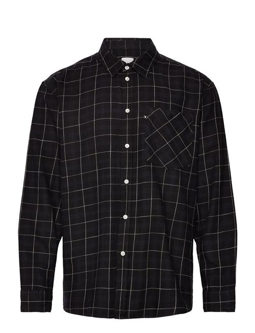 Wwday Check Light Flannel Shirt Got WOOD WOOD Navy