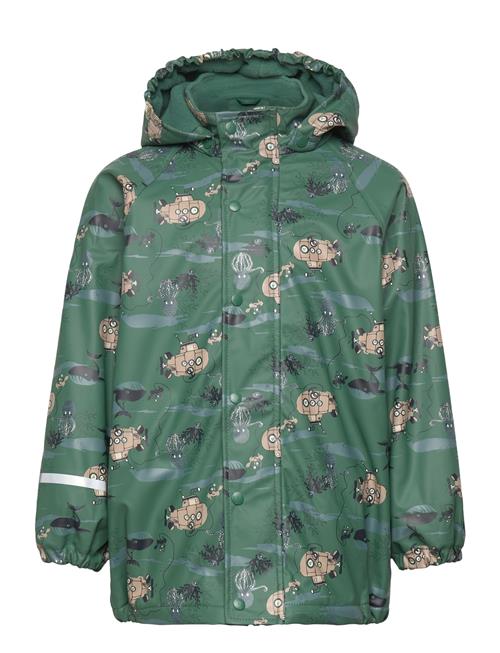 Rain Jacket - Aop, W. Fleece CeLaVi Green