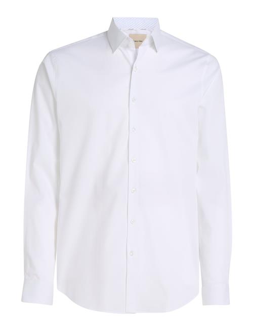 Calvin Klein Poplin Contrast Print Slim Shirt Calvin Klein White