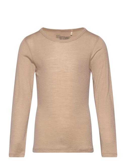 Huttelihut T-Shirt Ls Wool Huttelihut Beige