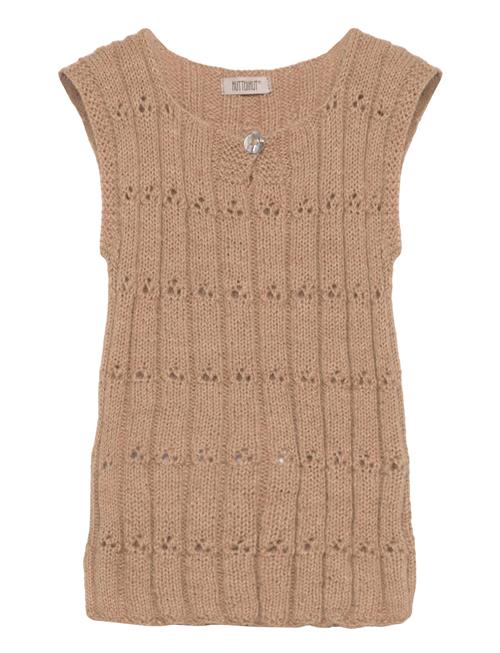 Huttelihut Vest Alpaca Wool Knit Huttelihut Beige