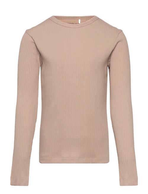 Huttelihut T-Shirt Ls Rib Huttelihut Beige