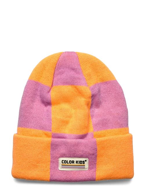 Color Kids Hat - Check Pattern Color Kids Pink