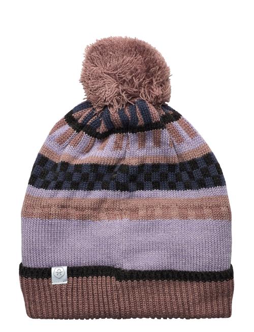 Color Kids Beanie W. Pattern Color Kids Brown