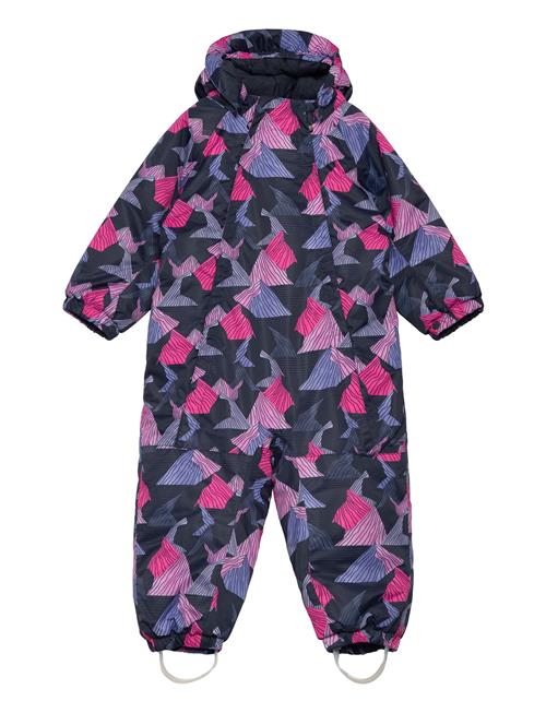 Color Kids Coverall W. 2 Zip- Aop Color Kids Navy