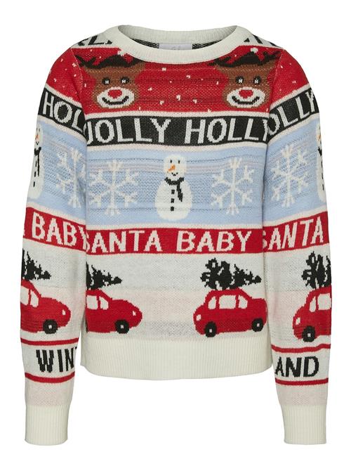 Vmholly Jollyflakes Ls Pull Xmas Girl Vero Moda Girl Cream