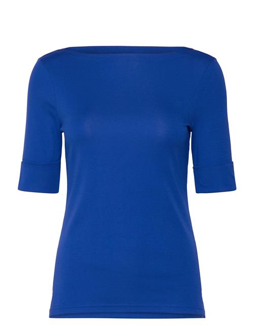 Lauren Ralph Lauren Stretch Cotton Boatneck Tee Lauren Ralph Lauren Blue