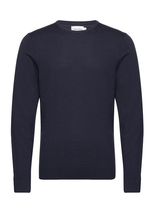 Superior Wool Crew Neck Sweater Calvin Klein Navy