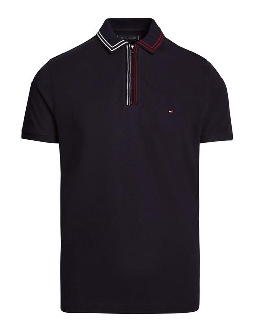 Rwb Zip Placket Tipping Reg Polo Tommy Hilfiger Navy