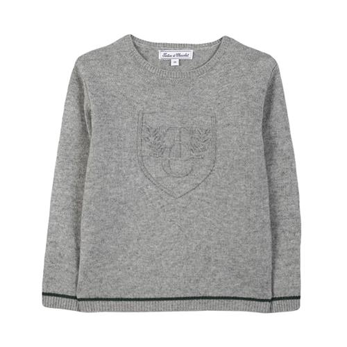 Tartine et Chocolat Uldstrikket sweater Medium Heather Grey | Grå | 6 years