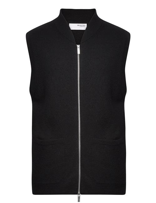 Selected Homme Slhreason Sl Knit Boiled Wool Vest Selected Homme Black