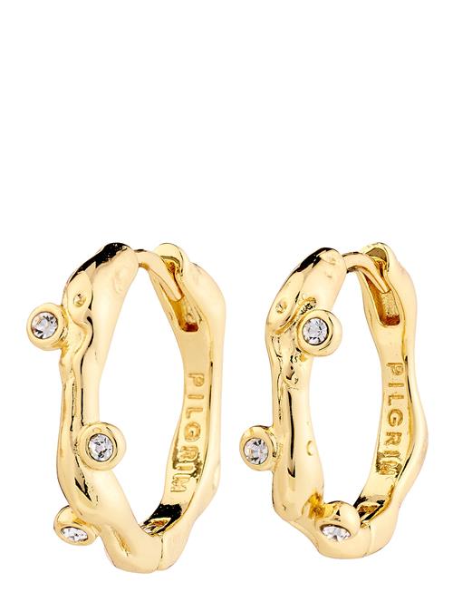 Hermi Recycled Crystal Hoop Earrings Pilgrim Gold