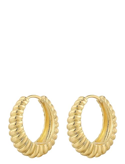 LUV AJ The Ridged Marbella Hoops- Gold LUV AJ Gold