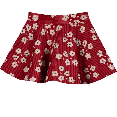 Se Tartine et Chocolat Casual nederdel med metallisk tråd, rød | Rød | 4 years ved Babyshop