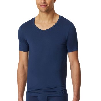 Schiesser Premium Modal V-neck Shirt Mørkblå Large Herre