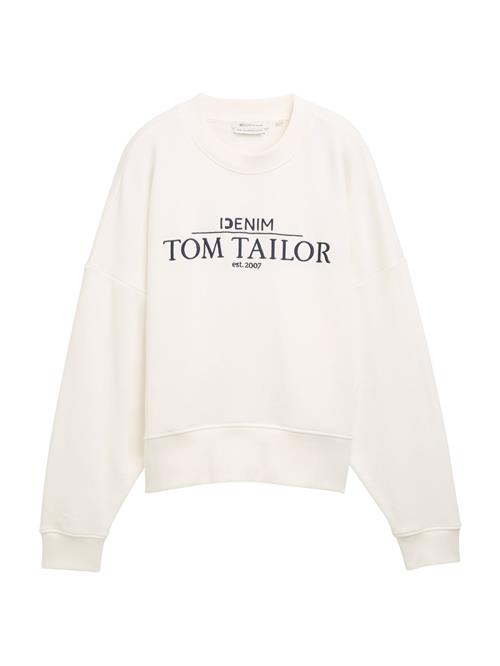 TOM TAILOR DENIM Sweatshirt  natblå / offwhite