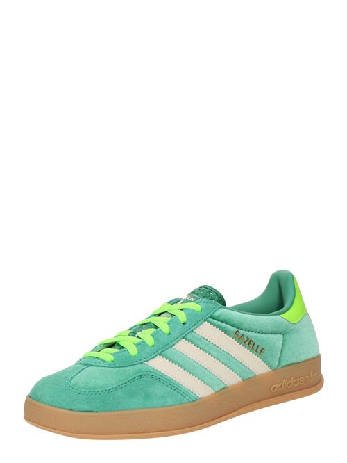 Se ADIDAS ORIGINALS Sneaker low 'GAZELLE INDOOR'  turkis / æble / hvid ved About You