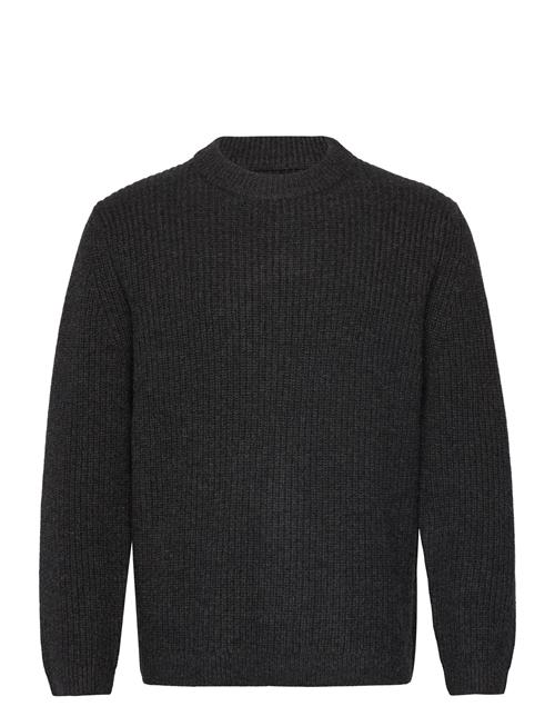 Boxy Wool Knit - Dark Grey Melange Garment Project Grey