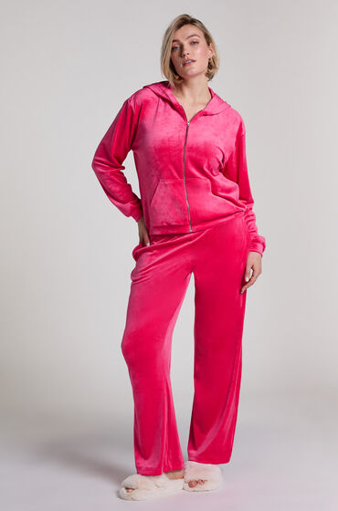 Hunkemöller Pyjamasbukser i velour pink