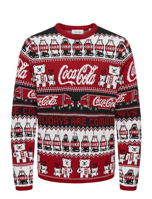 Onsxmas Reg 5 Cola Crew Knit Cs ONLY & SONS Red